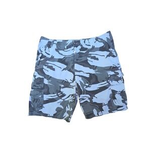 Wrangler Authentics Mens White Grey Camo Cargo Shorts 44 ZM6BSA6 Cotton Relaxed
